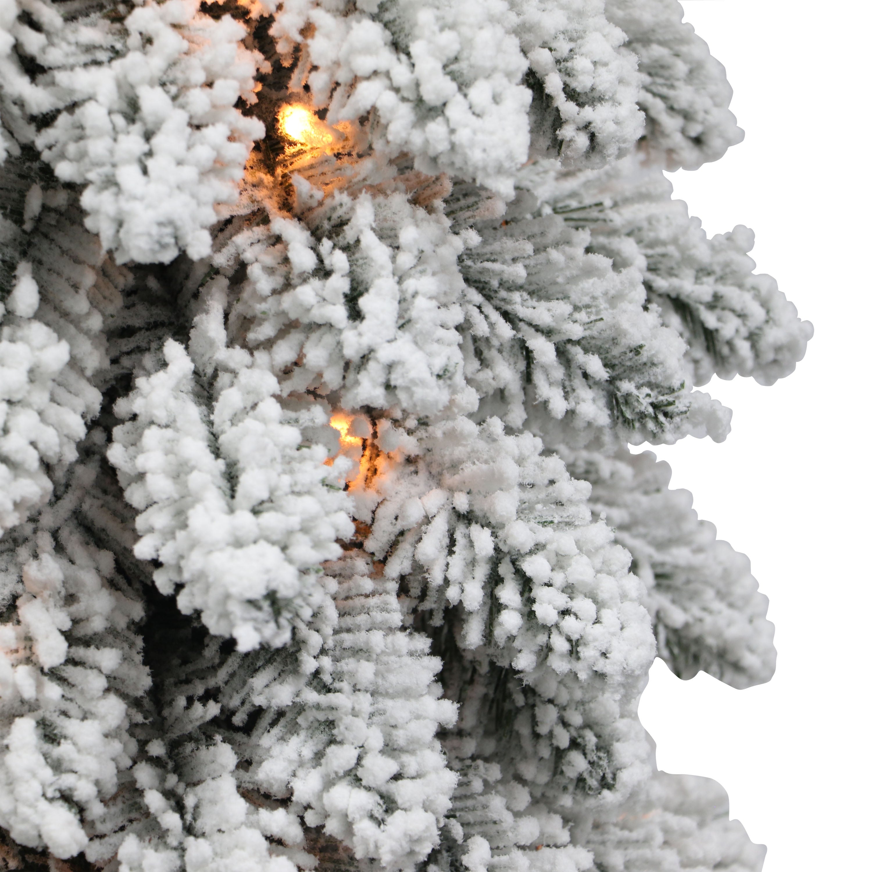 3ft Pre-Lit Flocked Pencil Alpine Christmas Tree